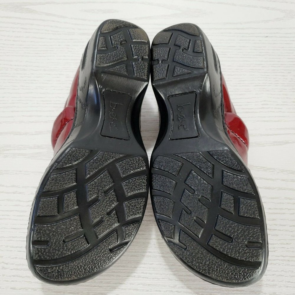 Born Mules Clogs Vegan Red Patent Slip On Nurse - Picture 6 of 8